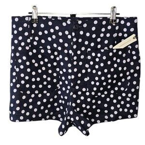 Anthropologie Maeve The Colette Shorts Linen Blend Size 31 Blue Polka Dot NWT